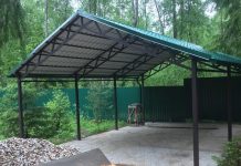 Полуарочный навес для авто: что это такое и как выполнить установку